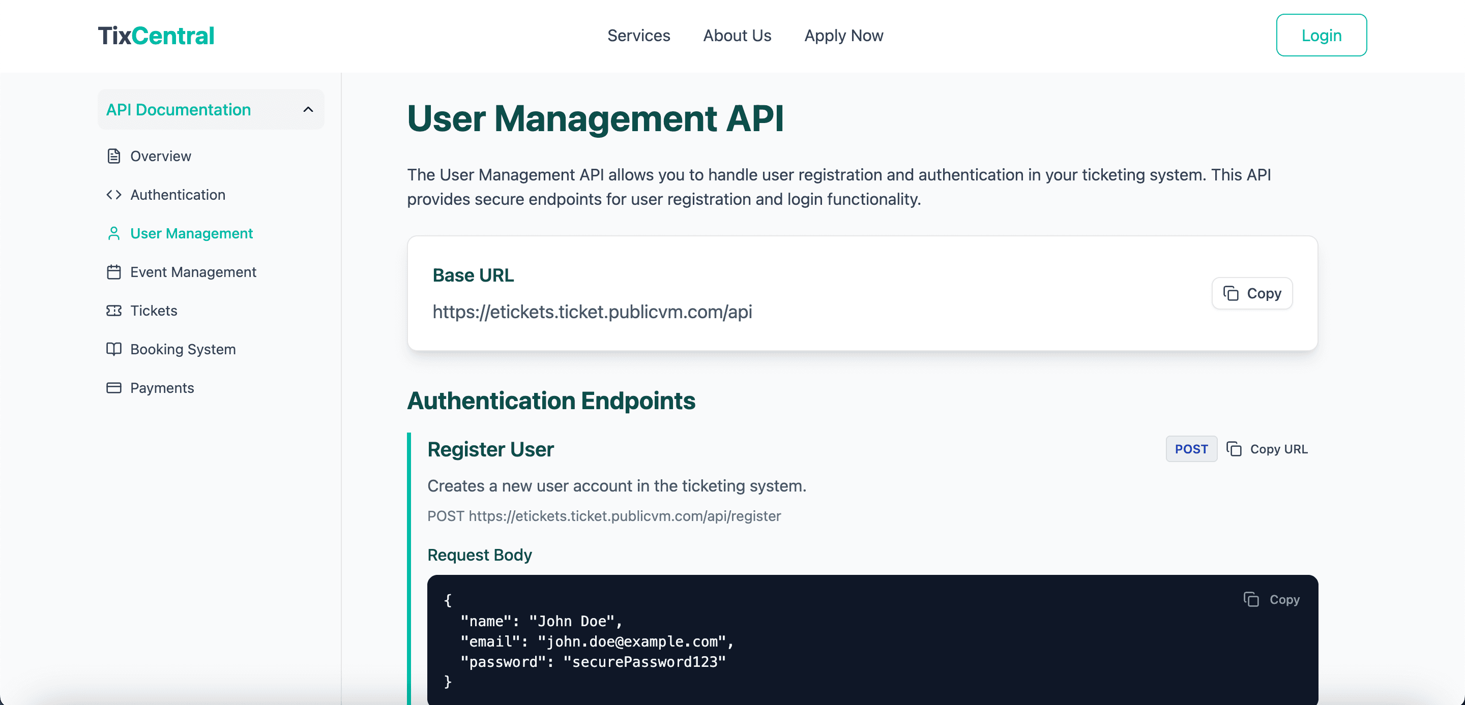 Ticket Provider API screenshot 1
