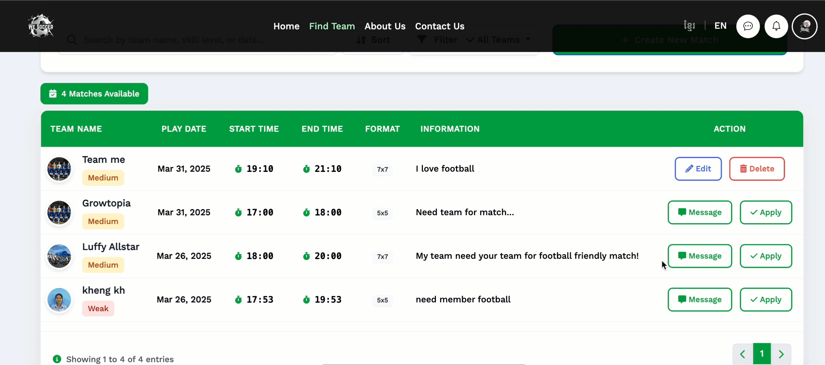 We Soccer screenshot 3